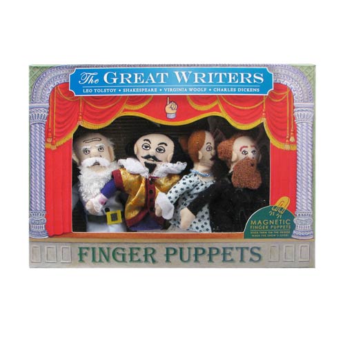 Famous Writers Plush Finger Puppet Magnet Set